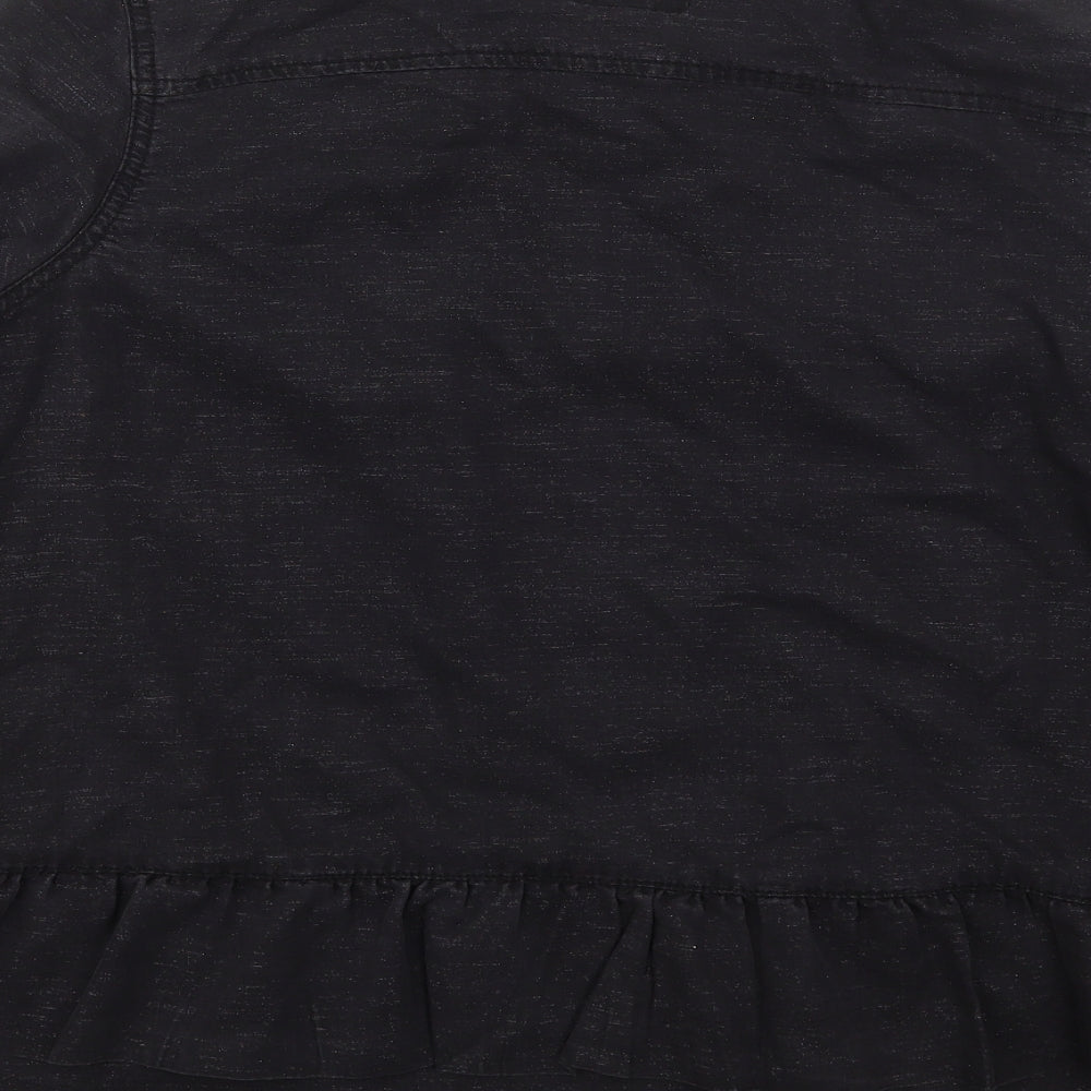 NEXT Womens Grey  Polyester Basic Button-Up Size 14 Collared