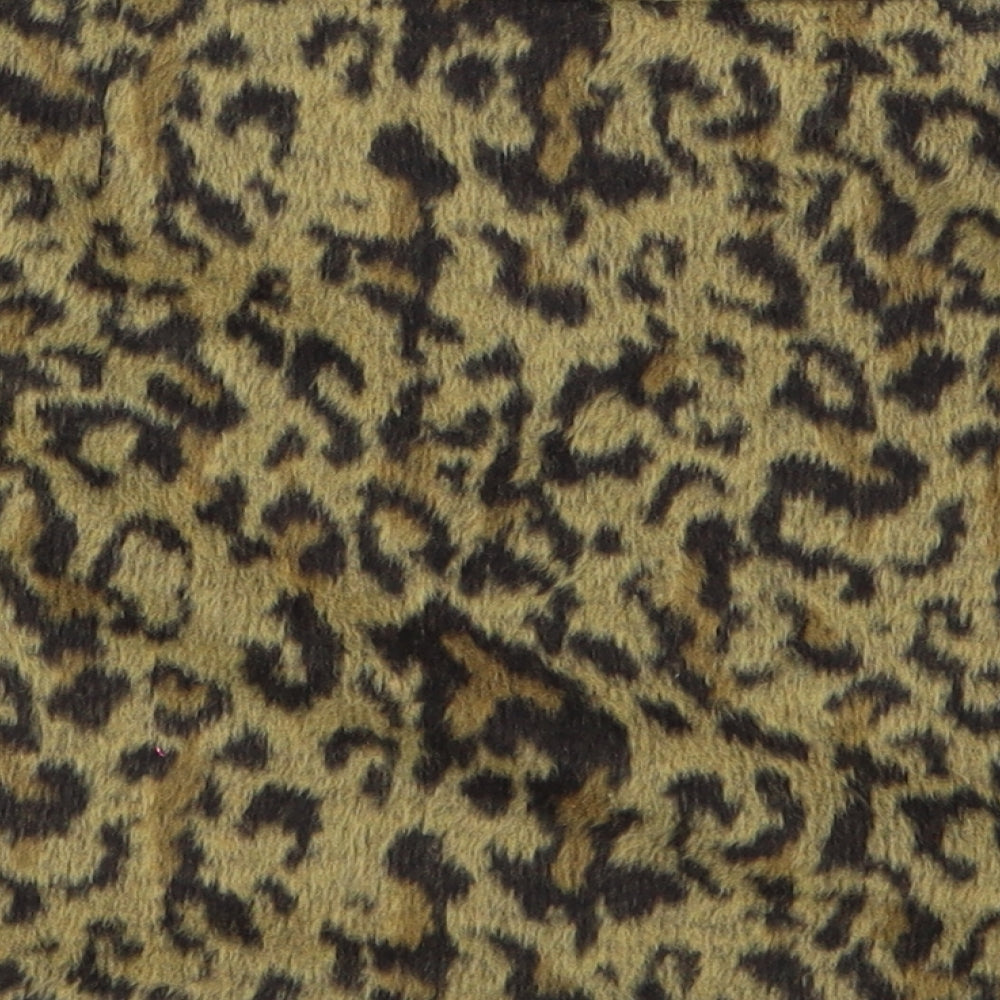 NEXT Womens Beige Animal Print Polyester Mini Skirt Size 14   Zip
