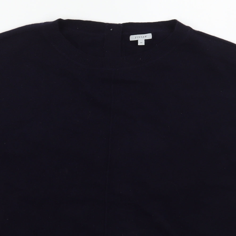 Jigsaw Womens Blue Boat Neck  Viscose Pullover Jumper Size M