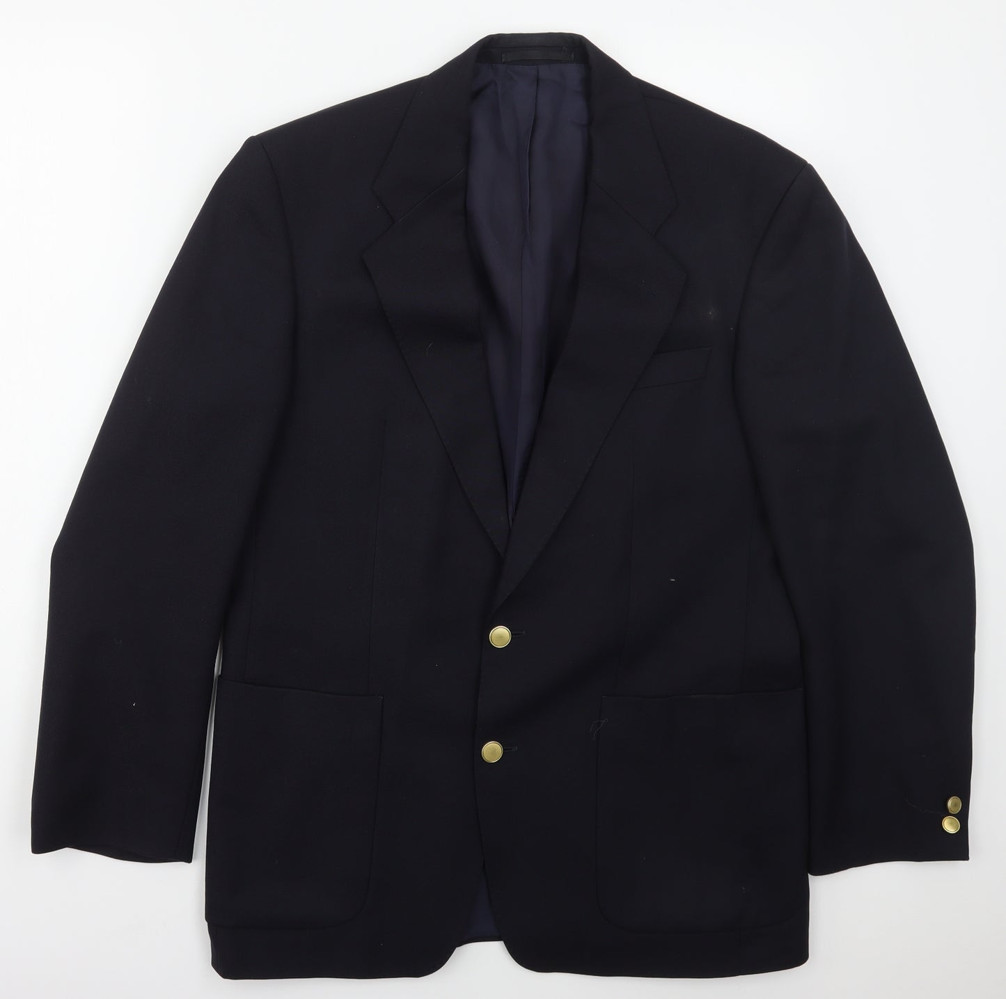 St Michael Mens Blue  Wool Jacket Suit Jacket Size 38