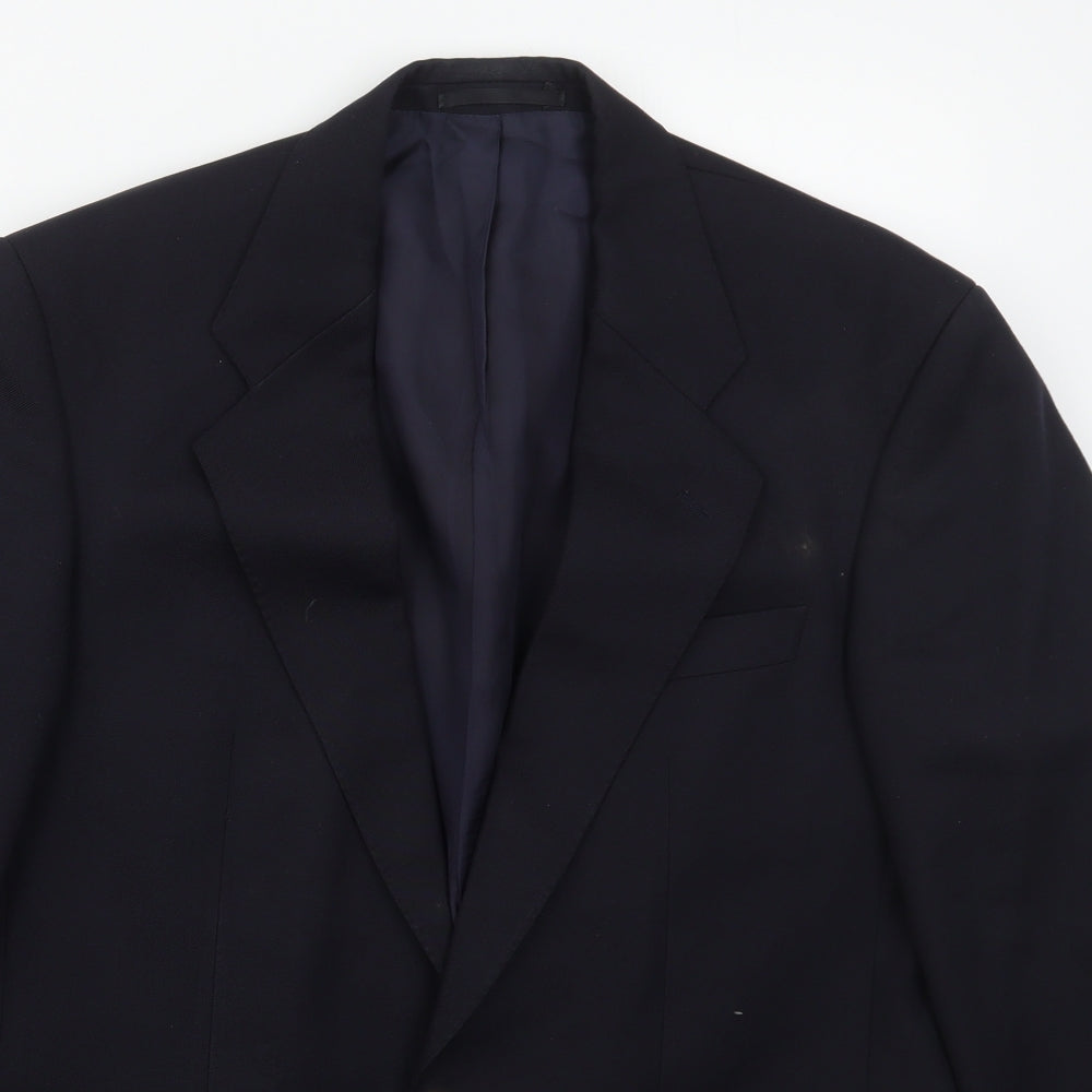 St Michael Mens Blue  Wool Jacket Suit Jacket Size 38