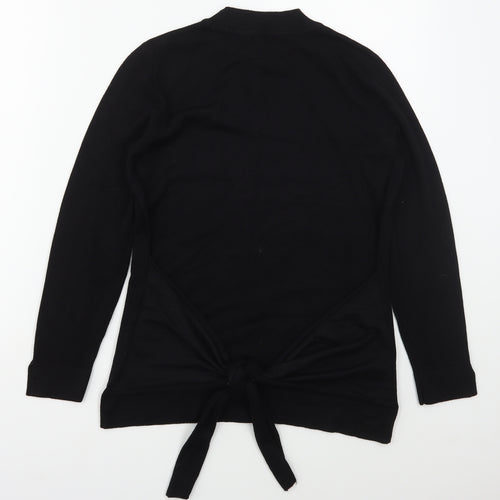 Papaya Womens Black Mock Neck  Viscose Pullover Jumper Size 14
