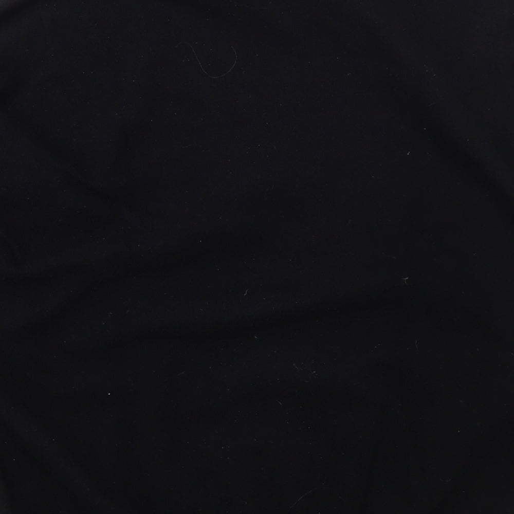 White of Tharwick Womens Black Roll Neck  Wool Pullover Jumper Size L