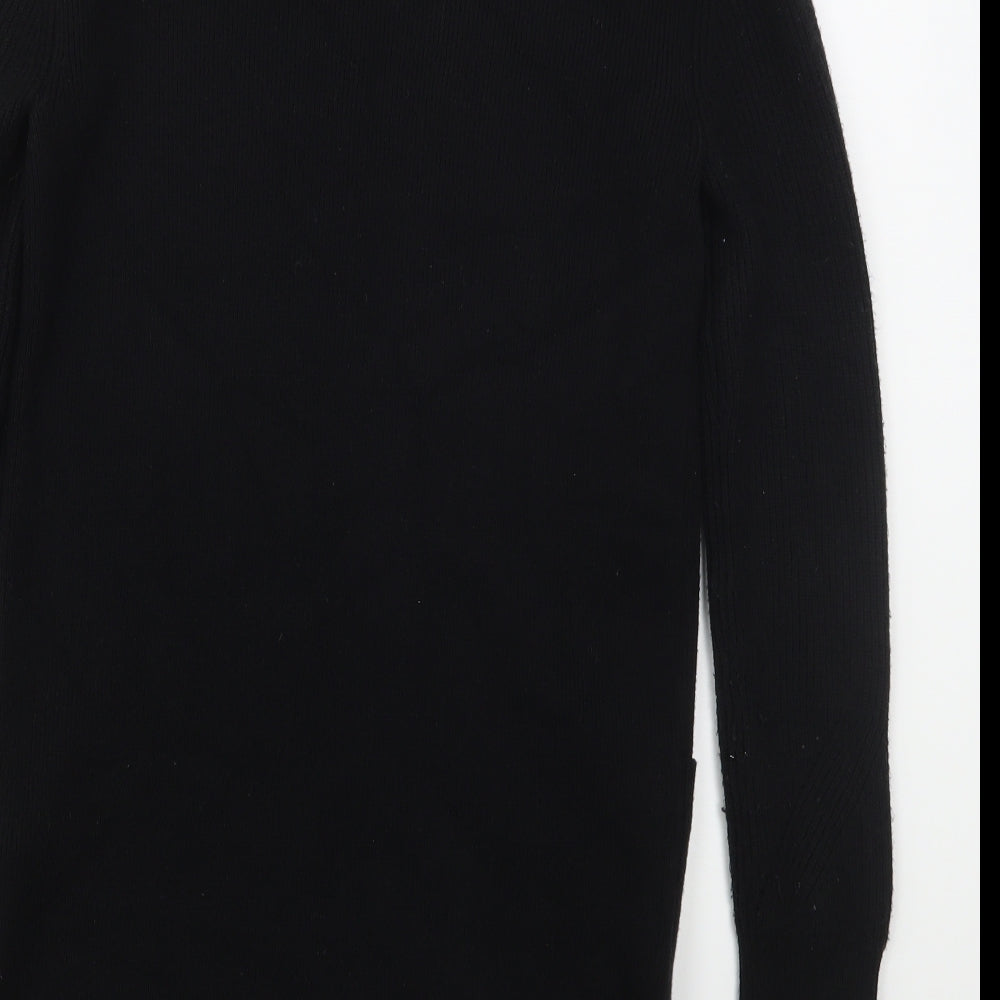Marks and Spencer Womens Black V-Neck  Viscose Cardigan Jumper Size 6