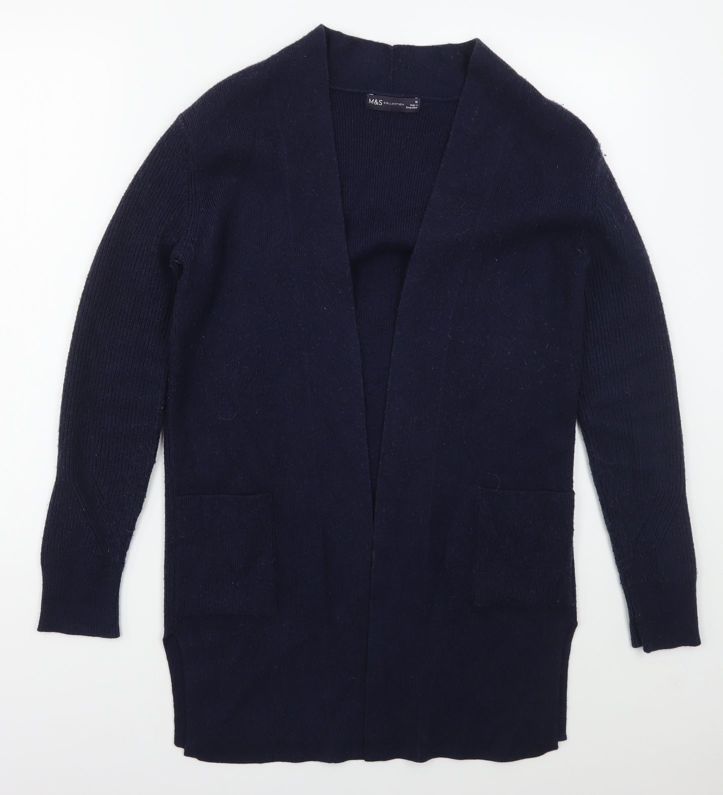 Marks and Spencer Womens Blue V-Neck  Viscose Cardigan Jumper Size 10