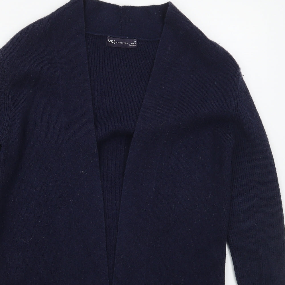 Marks and Spencer Womens Blue V-Neck  Viscose Cardigan Jumper Size 10