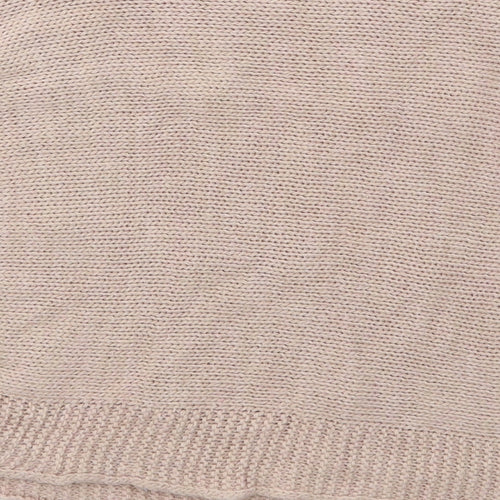 Boohoo Womens Pink Boat Neck  Acetate Pullover Jumper Size S