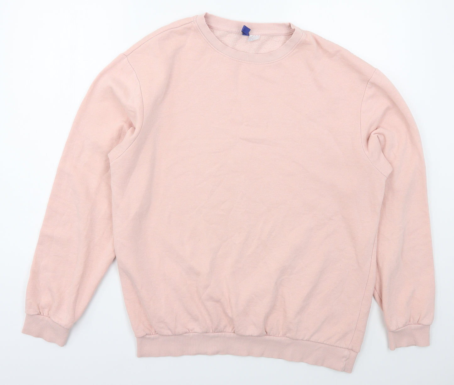 H&M Mens Pink  Cotton Pullover Sweatshirt Size M