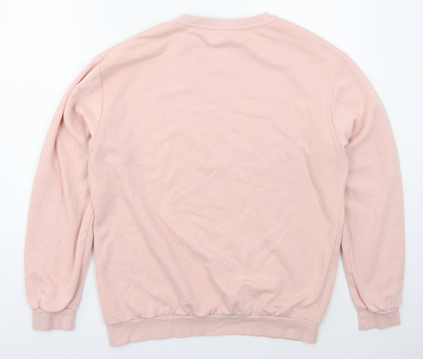 H&M Mens Pink  Cotton Pullover Sweatshirt Size M