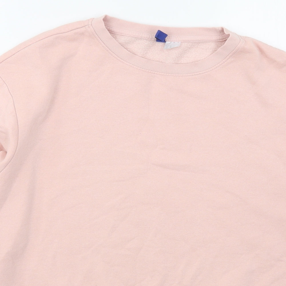 H&M Mens Pink  Cotton Pullover Sweatshirt Size M