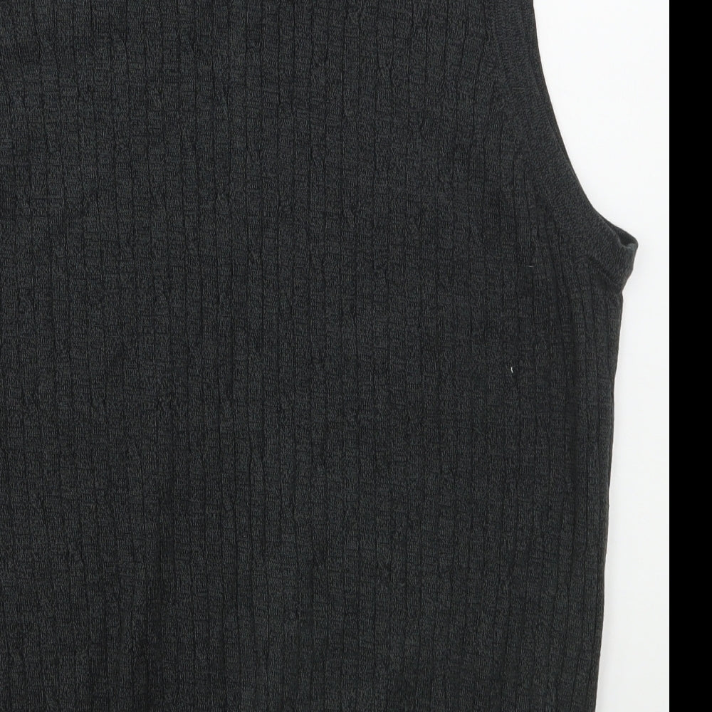 BHS Mens Grey V-Neck  Cotton Vest Jumper Size M