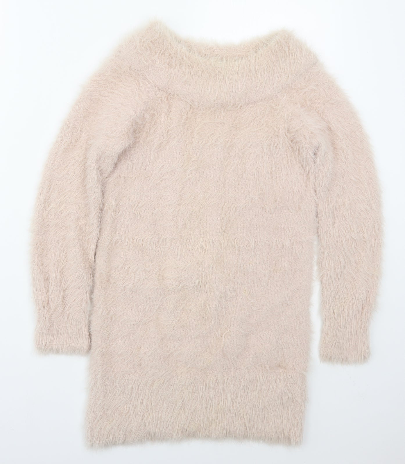 Papaya Womens Pink Boat Neck  Nylon Pullover Jumper Size S