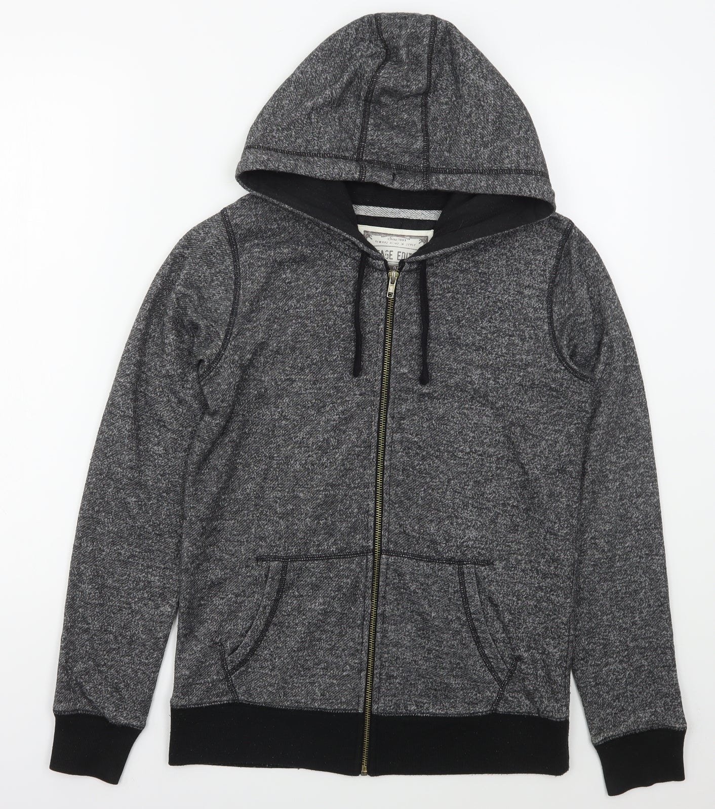 New Look Womens Grey  Polyester Full Zip Hoodie Size 10  Zip