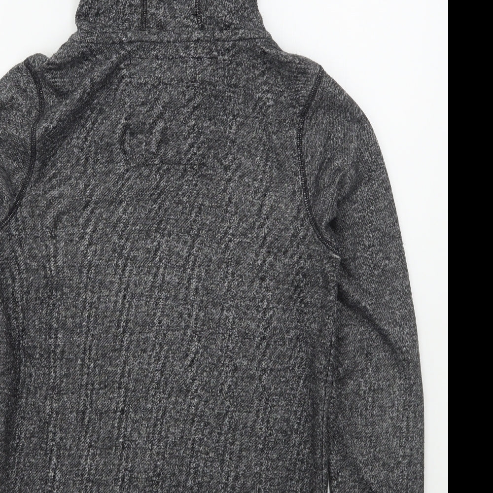 New Look Womens Grey  Polyester Full Zip Hoodie Size 10  Zip