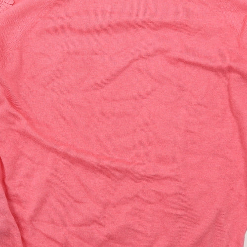 Marks and Spencer Womens Pink Crew Neck  Polyester Pullover Jumper Size 12