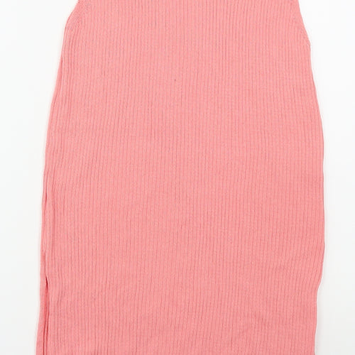 Matalan Womens Pink Crew Neck  Viscose Vest Jumper Size M