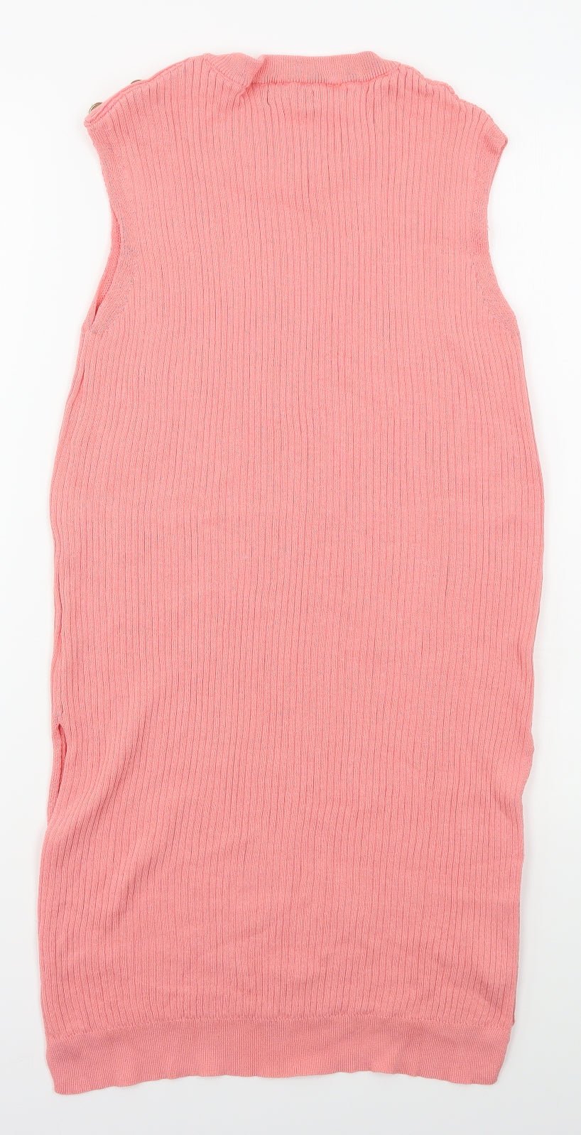 Matalan Womens Pink Crew Neck  Viscose Vest Jumper Size M