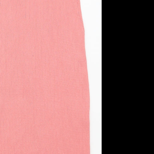 Matalan Womens Pink Crew Neck  Viscose Vest Jumper Size M