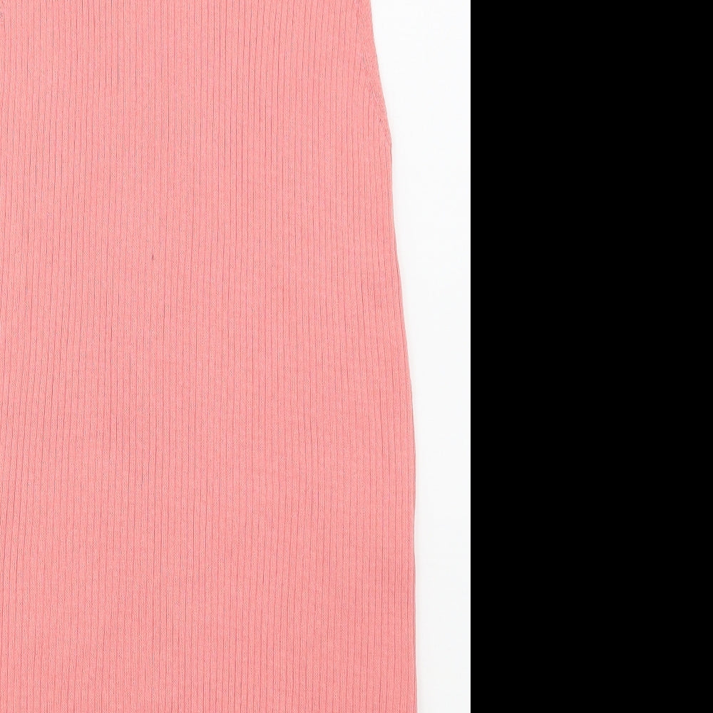 Matalan Womens Pink Crew Neck  Viscose Vest Jumper Size M