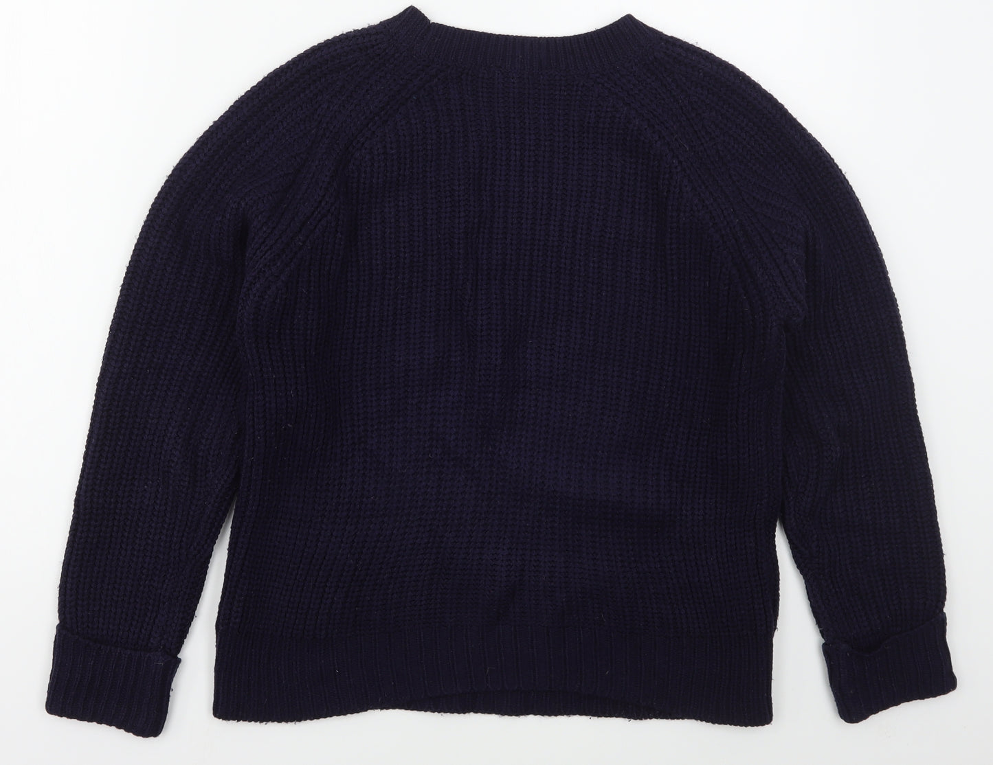Dorothy Perkins Womens Blue Crew Neck  Acrylic Pullover Jumper Size 10