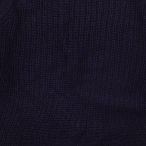 Dorothy Perkins Womens Blue Crew Neck  Acrylic Pullover Jumper Size 10