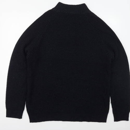 H & Lewis Mens Blue V-Neck  Acrylic Pullover Jumper Size 2XL