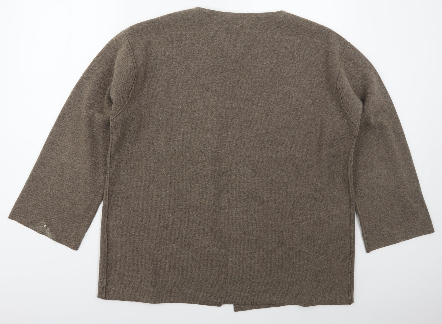 Fenn Wright Manson Womens Brown V-Neck  Cashmere Cardigan Jumper Size XL