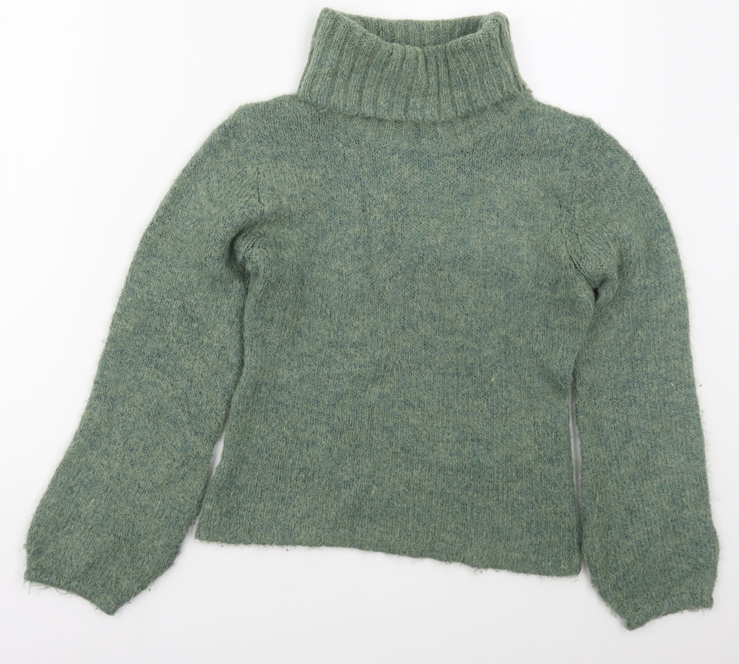 Ethel Austin Womens Green Roll Neck  Acrylic Pullover Jumper Size 12