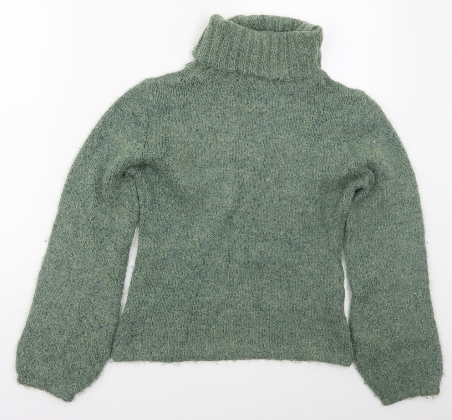 Ethel Austin Womens Green Roll Neck  Acrylic Pullover Jumper Size 12