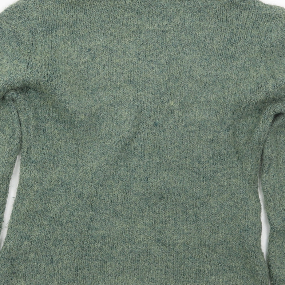 Ethel Austin Womens Green Roll Neck  Acrylic Pullover Jumper Size 12