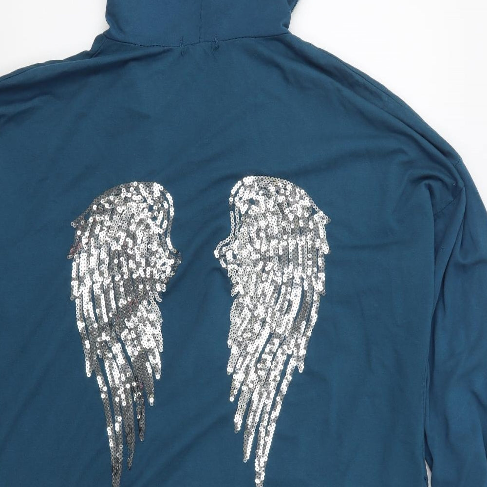 Preworn Womens Blue   Jacket  One Size   - Angel Wings