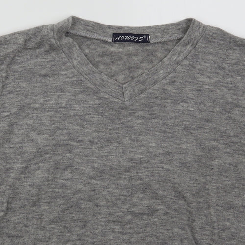 AOWO73 Womens Grey  Polyester Pullover Sweatshirt Size M  Pullover