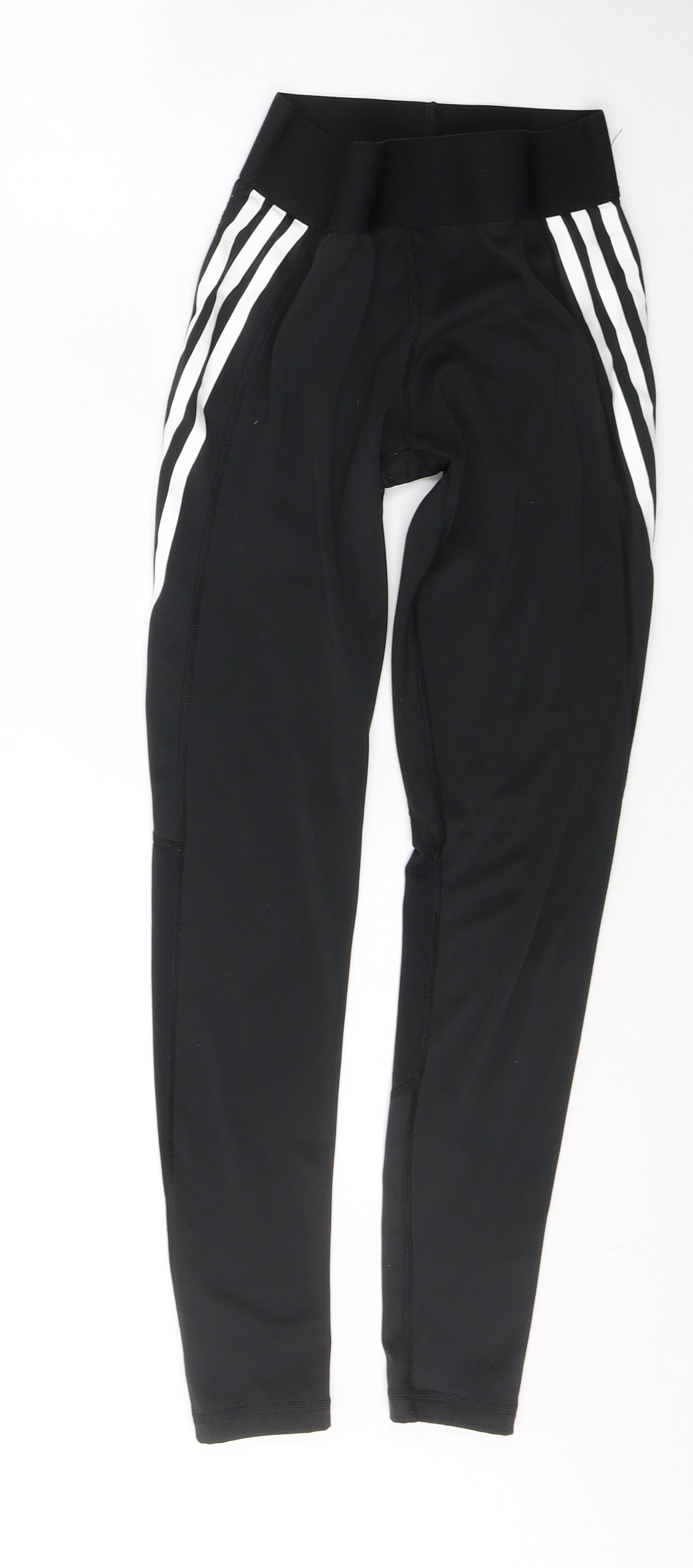 adidas Womens Black  Polyester Pedal Pusher Leggings Size XS L26 in Regular Pullover