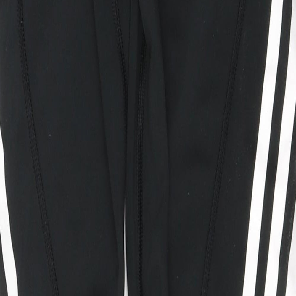 adidas Womens Black  Polyester Pedal Pusher Leggings Size XS L26 in Regular Pullover