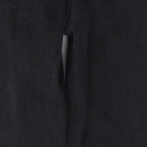 New Look Womens Black  Cotton Skinny Jeans Size 8 L26 in Regular Button - ripped detail