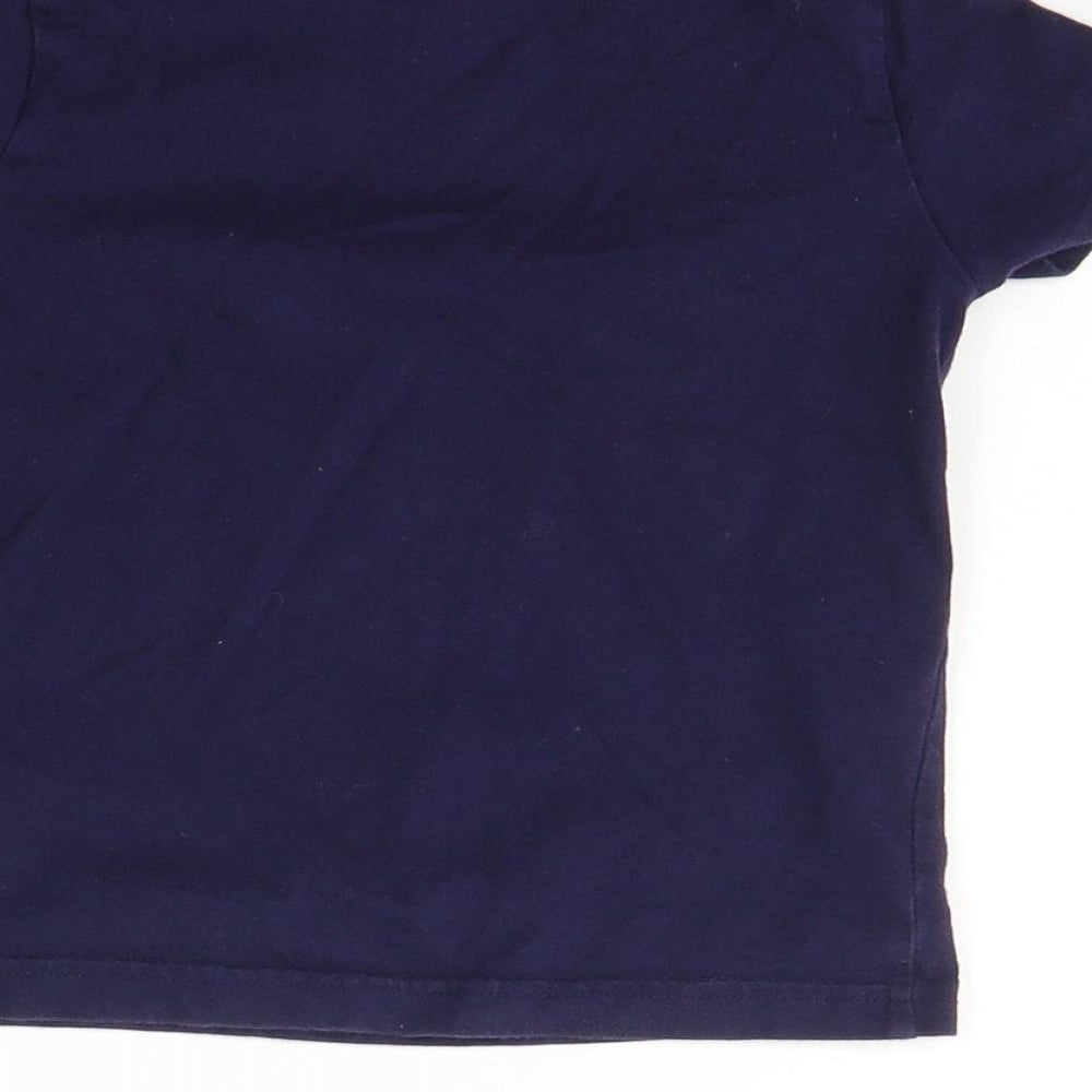 Marvel Boys Blue  Cotton Pullover T-Shirt Size 2-3 Years Round Neck Pullover - Hero like Dad