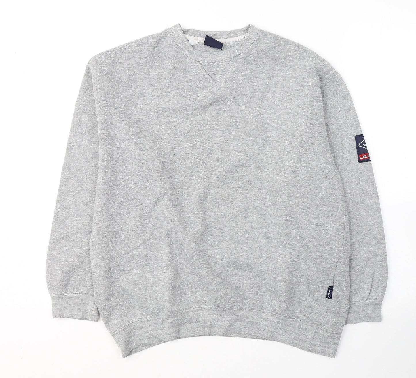 LE SHARK Mens Grey  Cotton Pullover Hoodie Size M