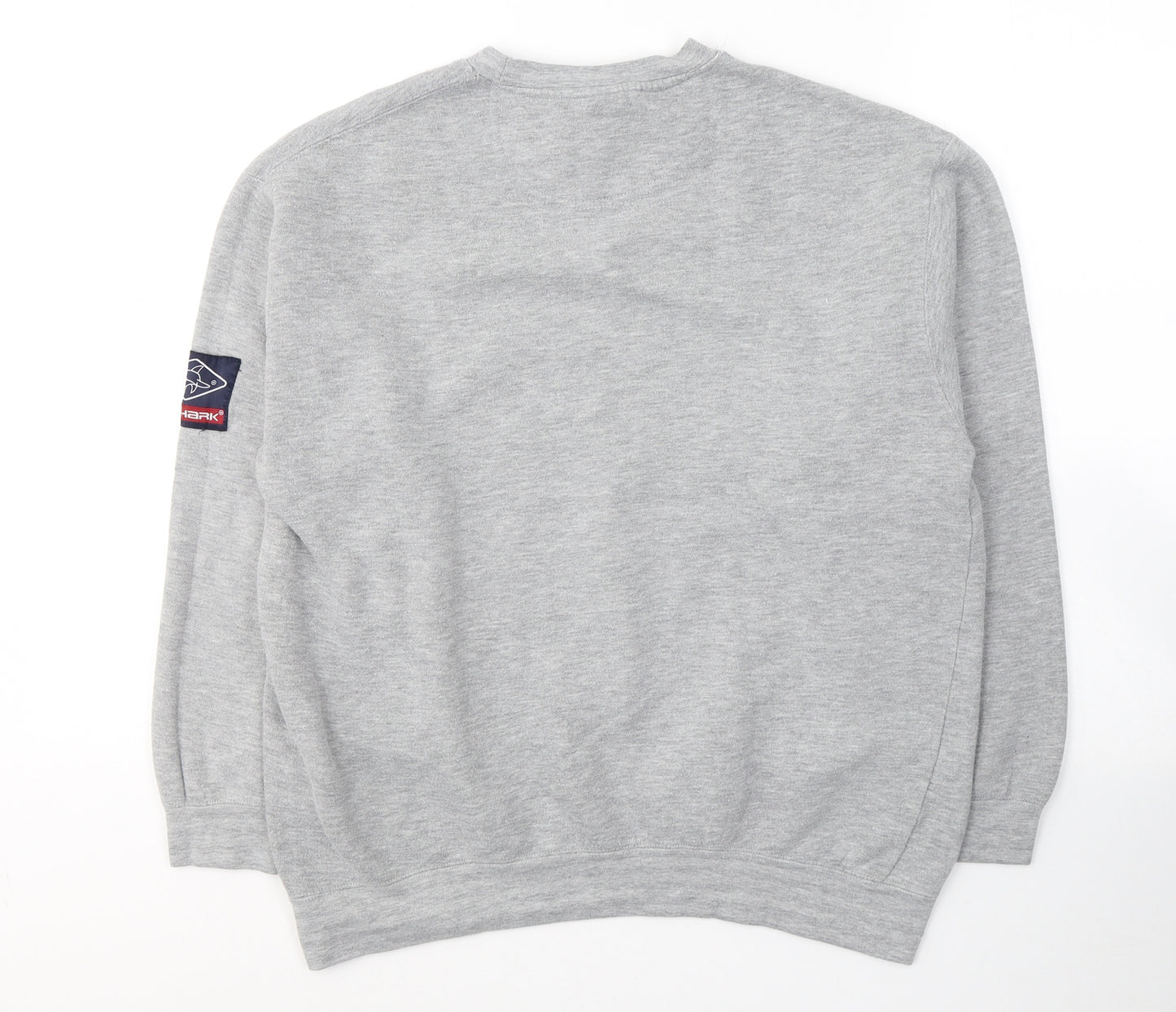 LE SHARK Mens Grey  Cotton Pullover Hoodie Size M