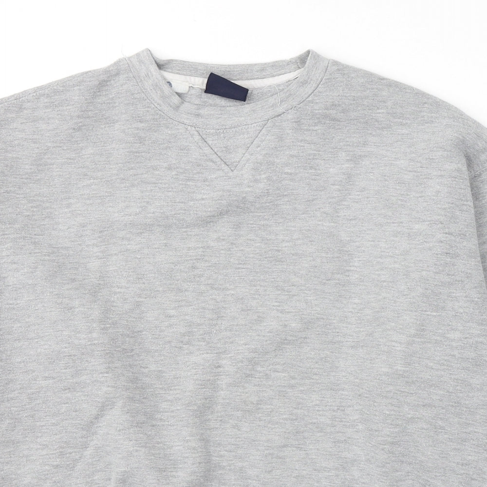 LE SHARK Mens Grey  Cotton Pullover Hoodie Size M