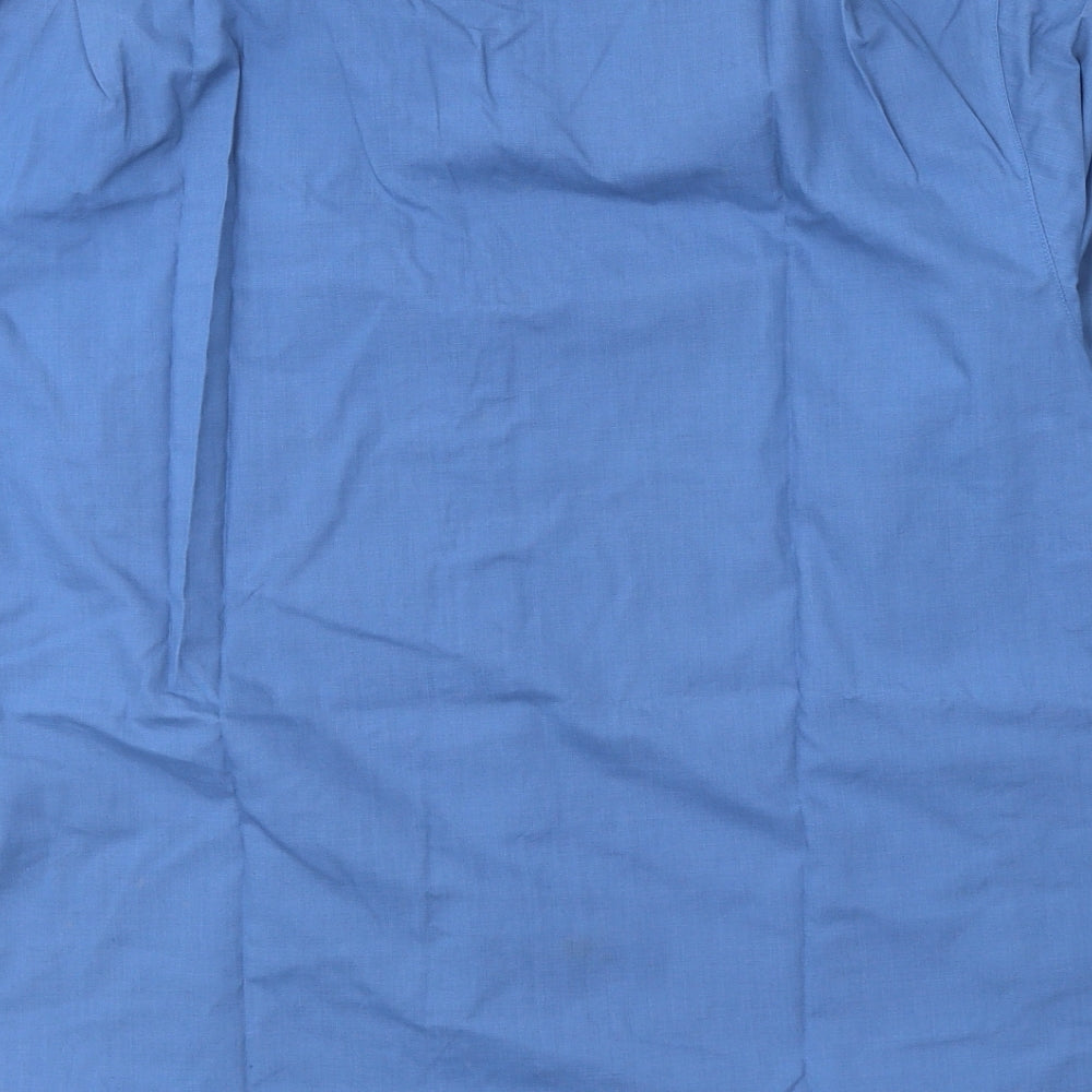 Infuse Mens Blue  Polyester  Button-Up Size XL Collared Button