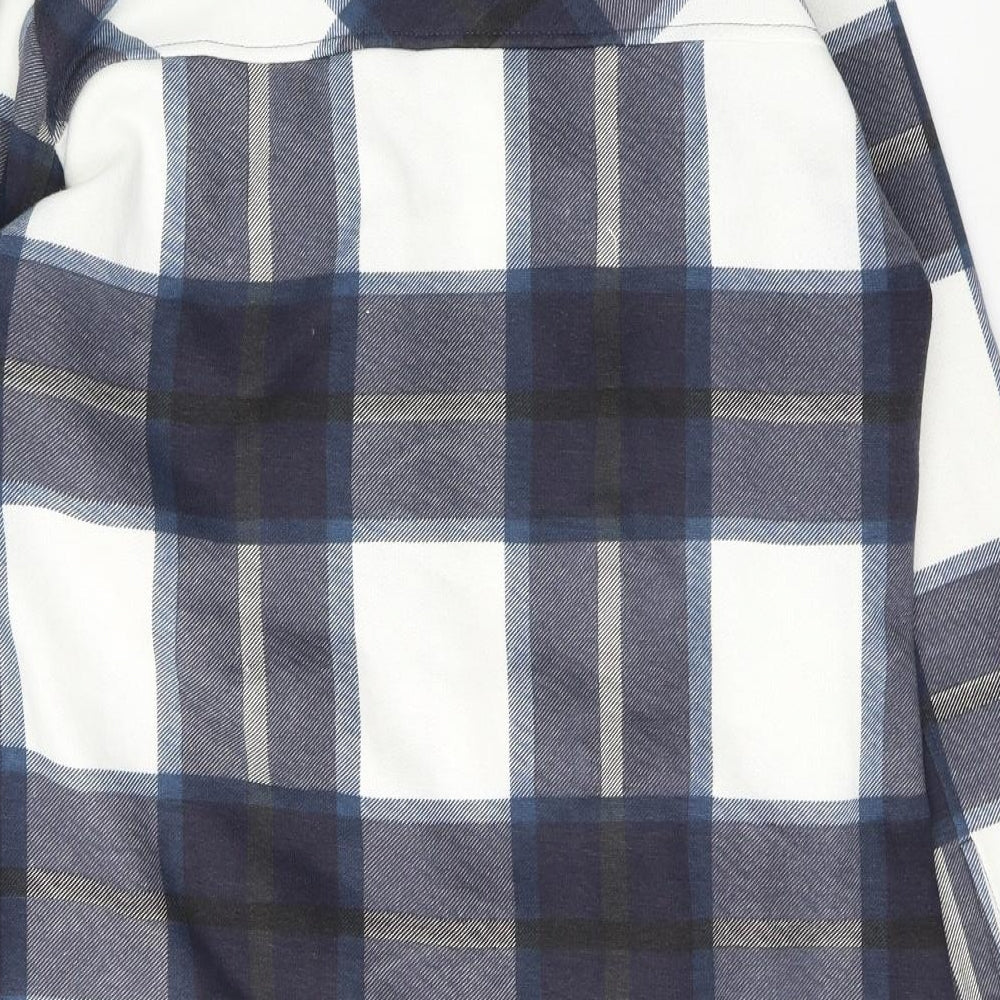 Vivichi Womens Blue Plaid  Jacket Coatigan Size M  Button