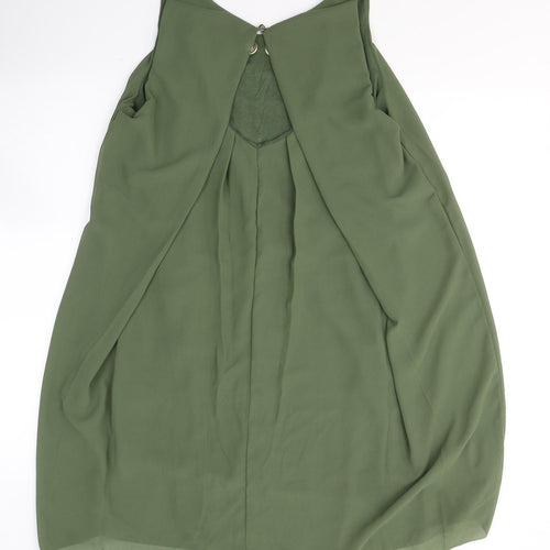 Quiz Womens Green  Polyester Tank Dress  Size M  Round Neck Pullover