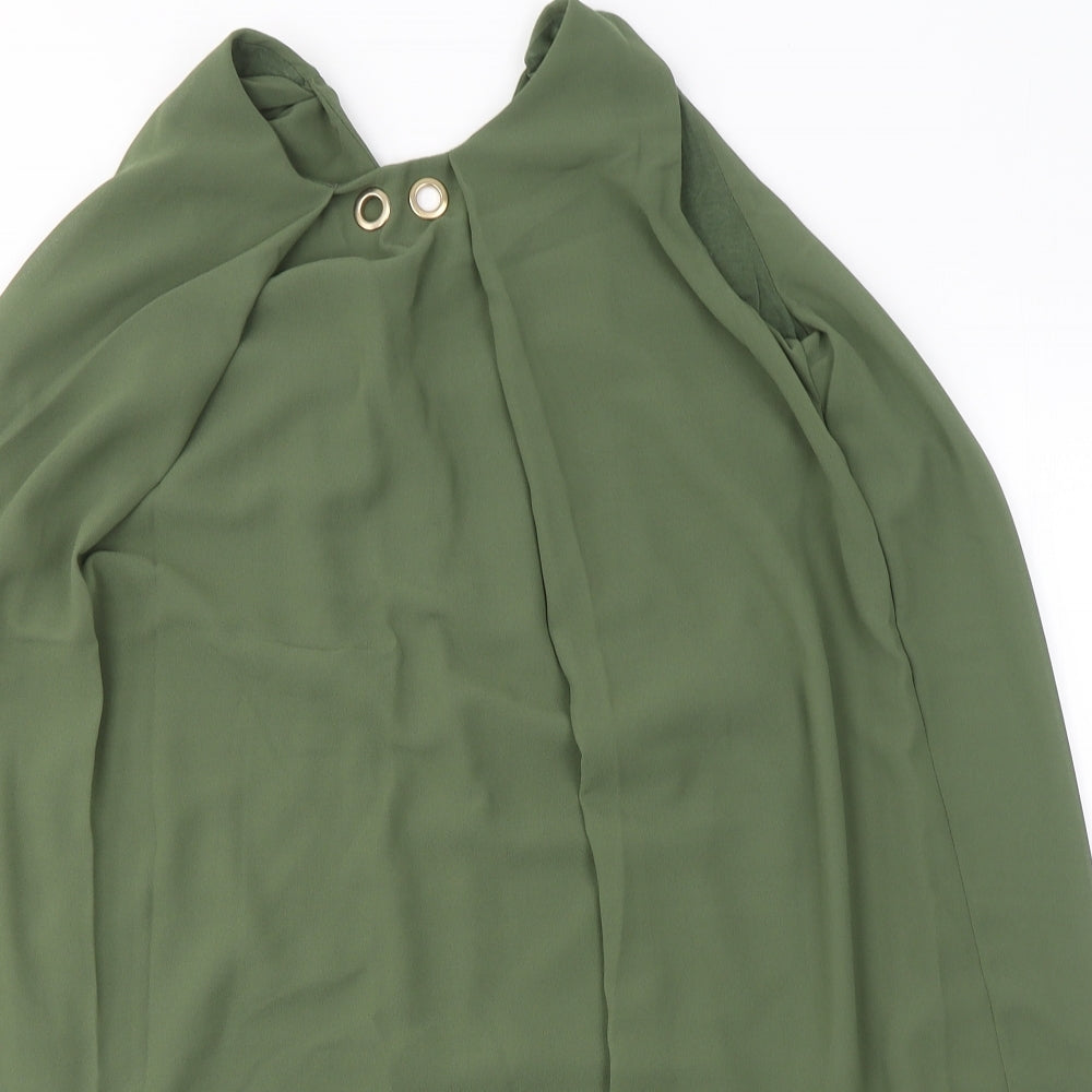 Quiz Womens Green  Polyester Tank Dress  Size M  Round Neck Pullover