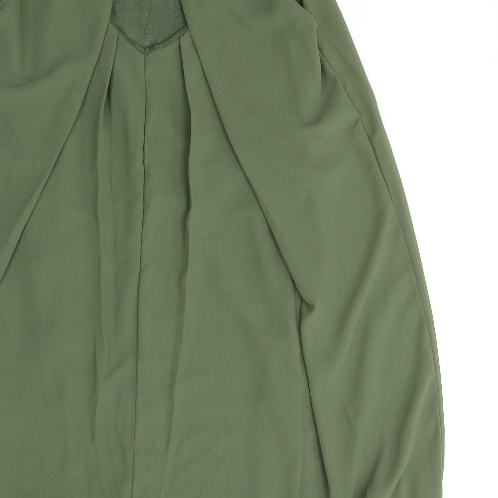 Quiz Womens Green  Polyester Tank Dress  Size M  Round Neck Pullover