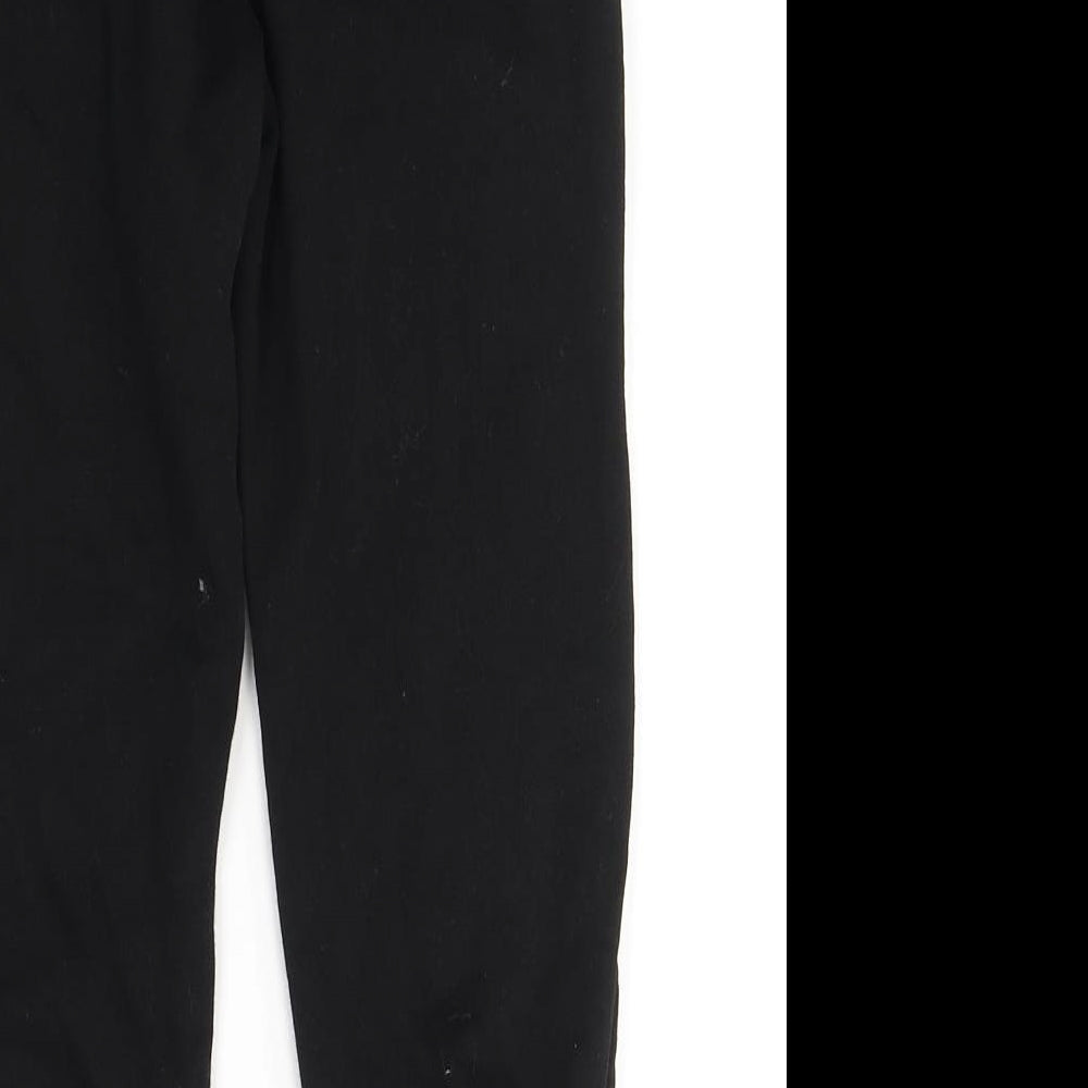 F&F Boys Black  Cotton Sweatpants Trousers Size 6-7 Years  Regular Tie
