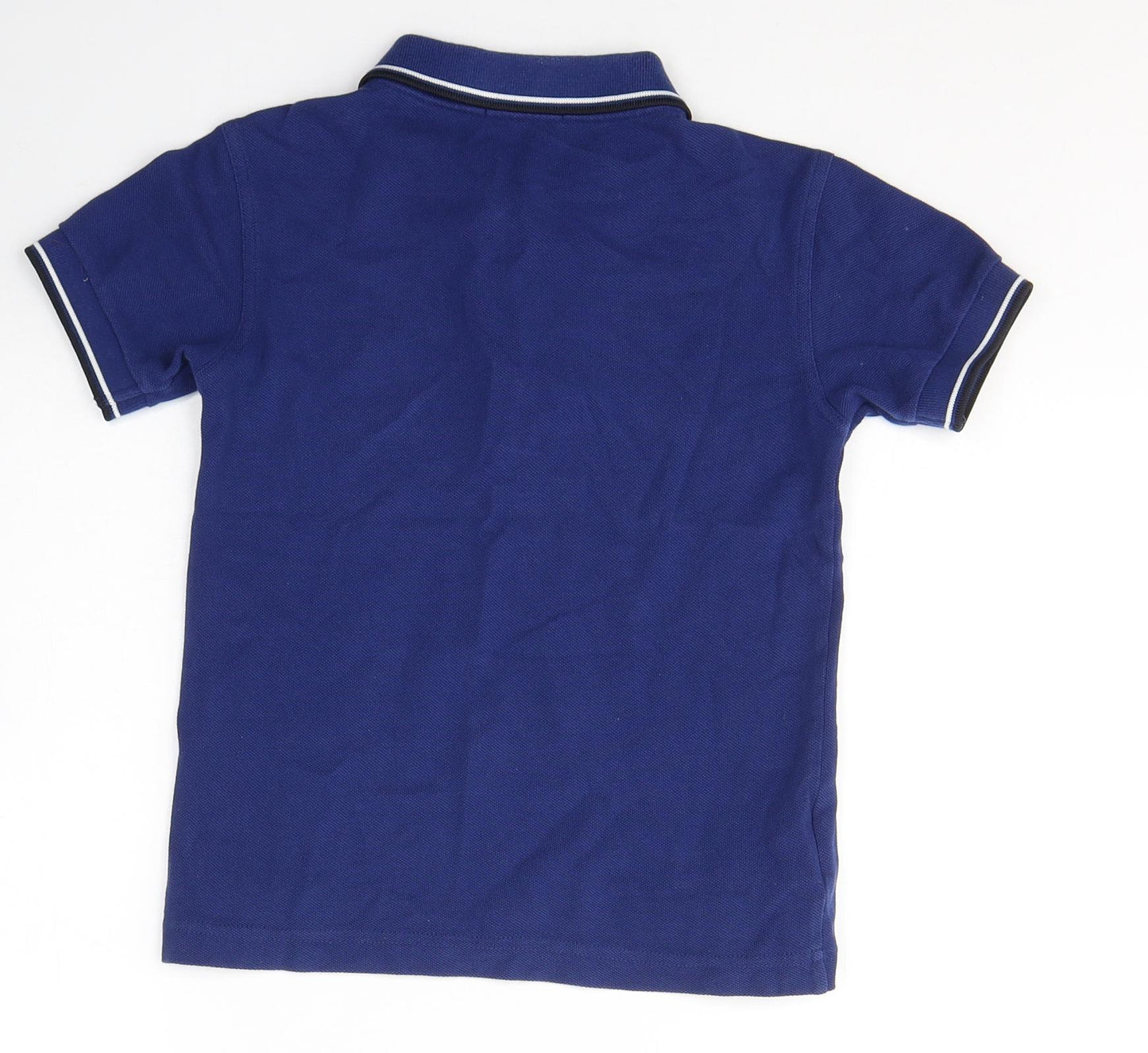 Fred Perry Boys Blue  Cotton Pullover Polo Size 6-7 Years Collared Pullover