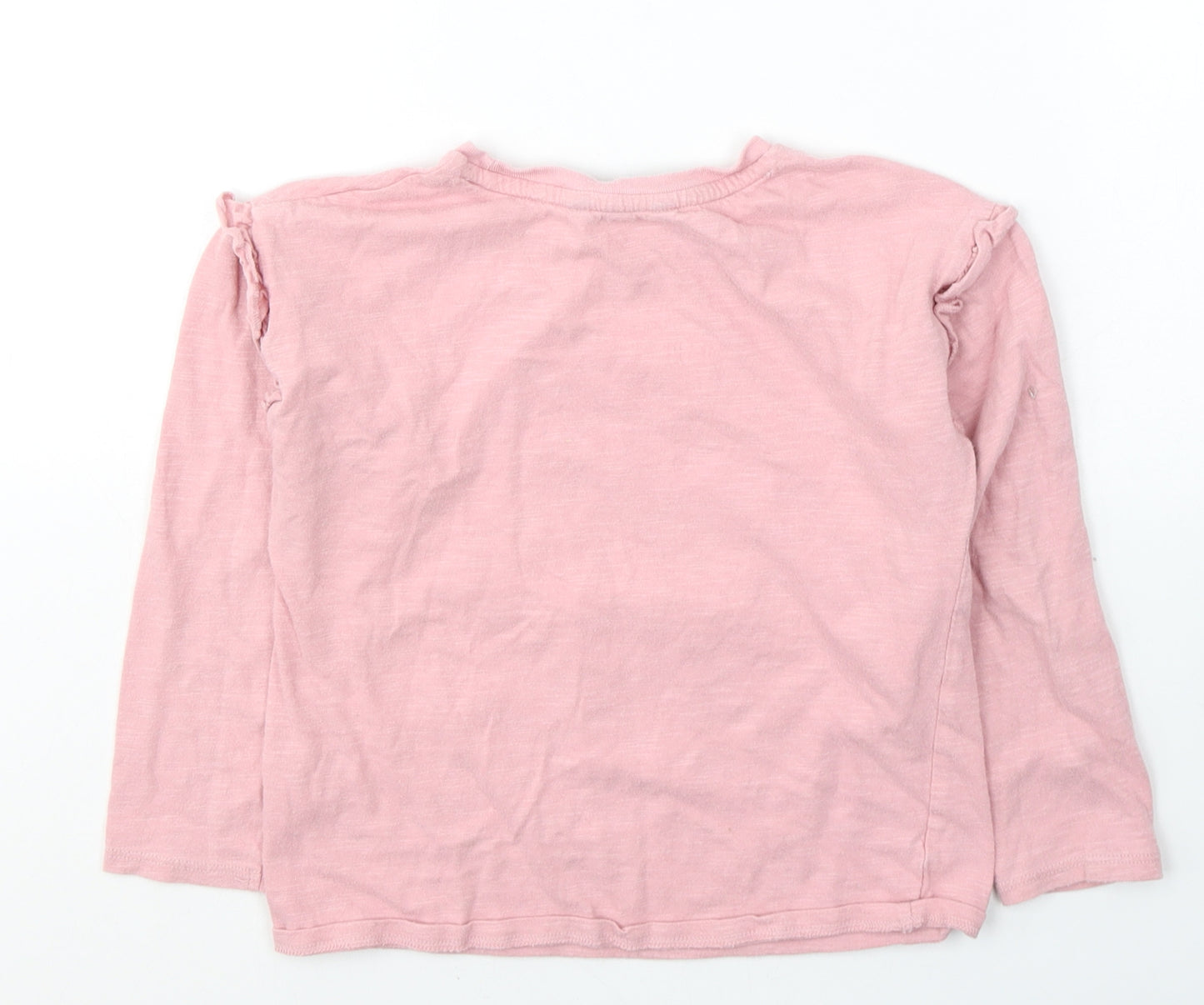 George Girls Pink  Cotton Pullover Casual Size 6-7 Years Round Neck Pullover - Girl