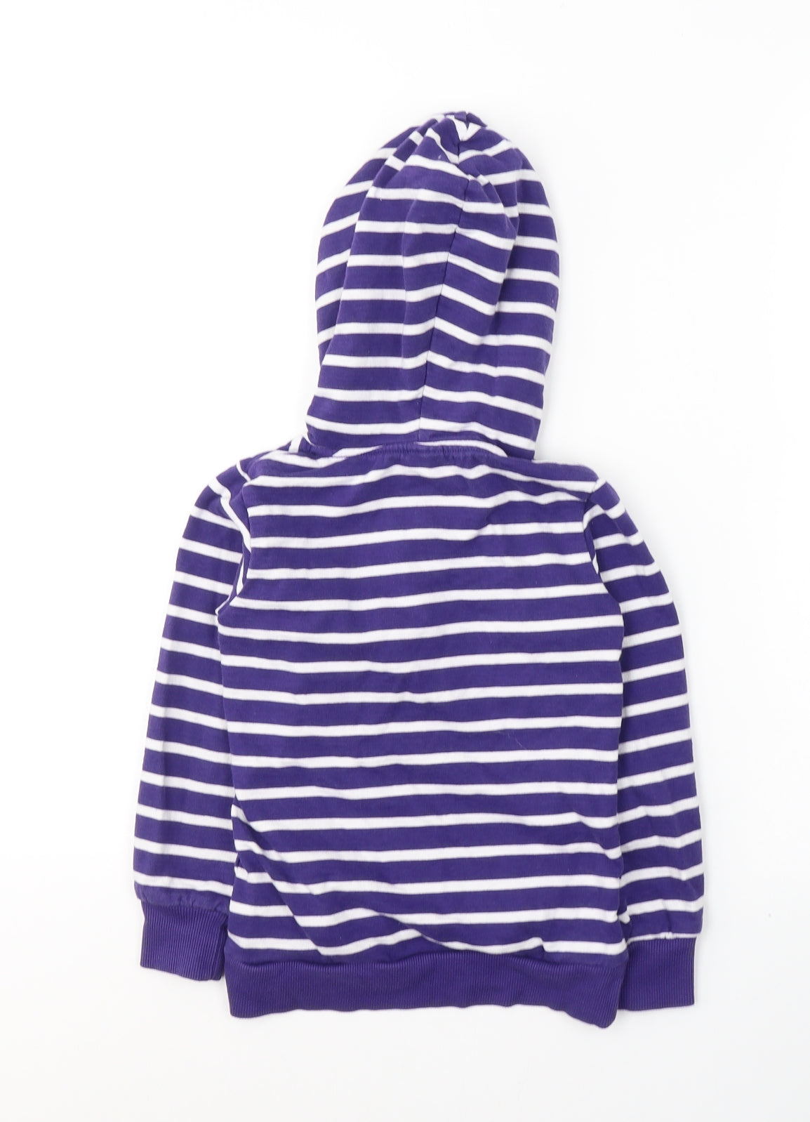 Palomino Girls Purple Striped Cotton Pullover Hoodie Size 5-6 Years  Pullover