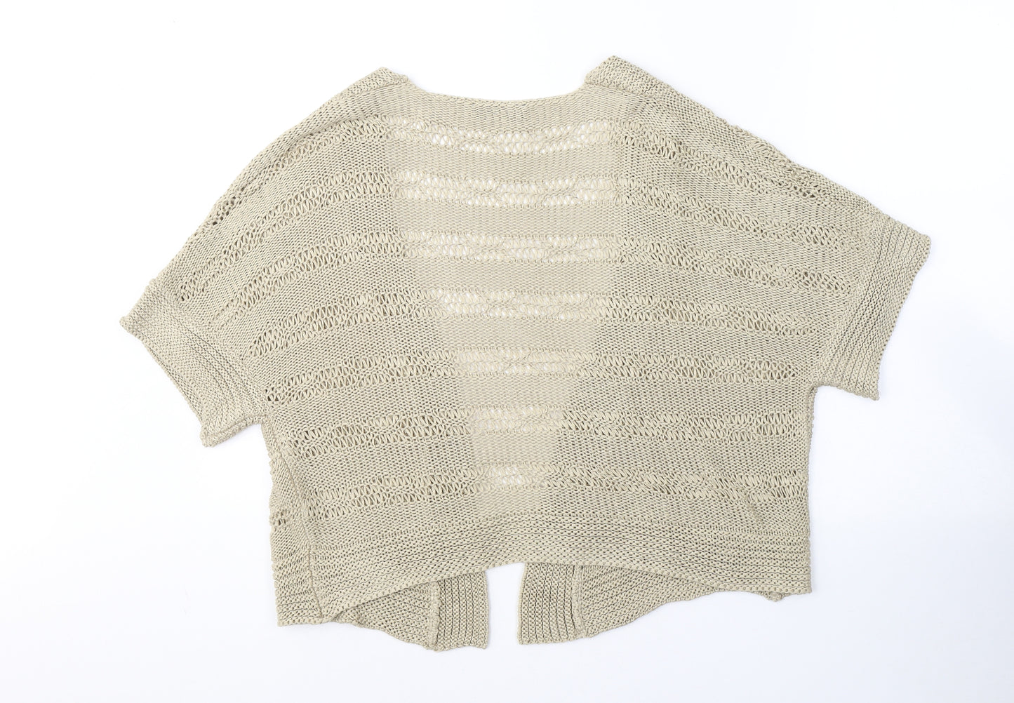George Womens Beige V-Neck  Acrylic Cardigan Jumper Size 16
