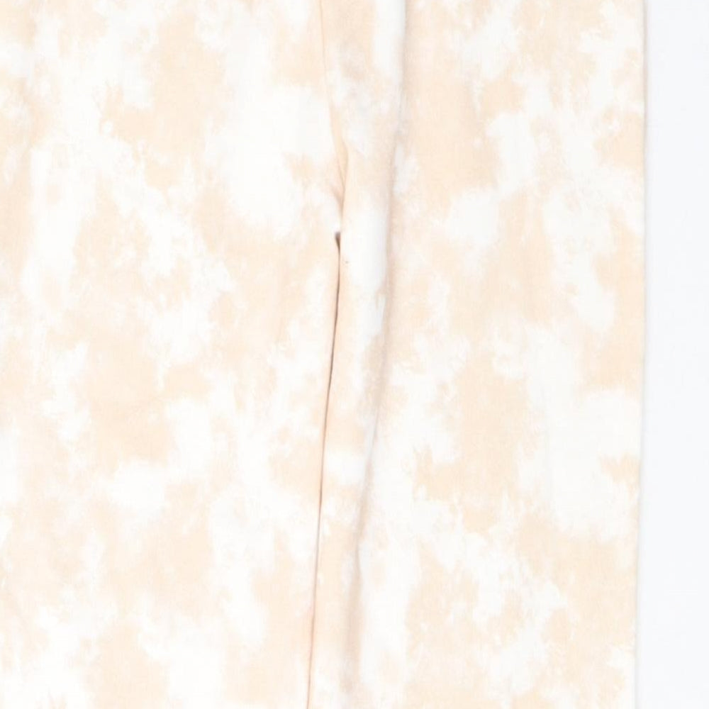 Disney Girls Beige Tie Dye Cotton Sweatpants Trousers Size 7-8 Years  Regular Tie - Mickey and Friends
